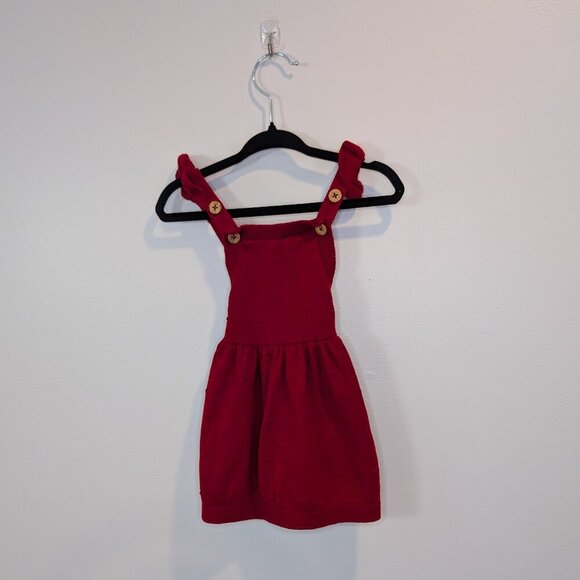 ❤️ 2 for 10 ❤️ Overall Dress with Ruffle Straps | Christmas | 100% Cotton - Picture 1 of 3